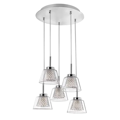 NOVA LUCE Visilica Boccali G9, IP20 NL1300301305, krom i prozirna