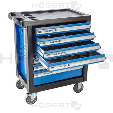 Kolica za alat, 7 polica, 760x460x910 cm, čelik ABS