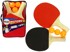 Drveni reketi za ping pong, 3 loptice, futrola