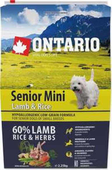 ONTARIO Hrana za pse Senior Dog Mini Breed 2,25 kg, janjetina i riža