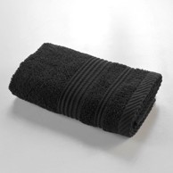 DOUCEUR D'INTÉRIEUR Crni pamučan ručnik od frotira 30x50 cm Tendresse
