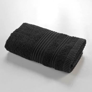 DOUCEUR D'INTÉRIEUR Crni pamučan ručnik od frotira 30x50 cm Tendresse