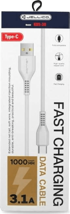 JELLICO Podatkovni kabel KDS-30, Type-C na USB-A, Fast Charge, 3,1 A, 1 m, bijela