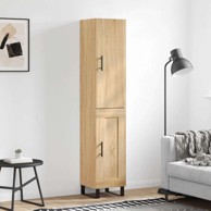 Visoka komoda hrasta sonome 34 5x34x180cm od konstruiranog drva , 1 drvena vrata