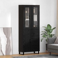 Kuhinjski ormarić 69,5x34x180 cm od konstruiranog drva, crni hrast