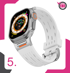 Silikonski remen s titanskim konektorima za Apple Watch Series 2–10, 42/44/45/49 mm, krem