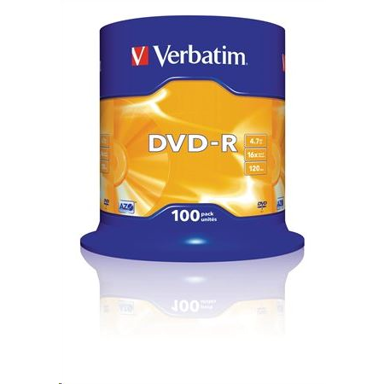 VERBATIM DVD-R Matt Silver, 4,7 GB, 100 kom