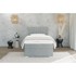 ROPEZ Tapecirani krevet Bunny 80x200 cm s prostorom za pohranu s podnicom, svijetlo sivi