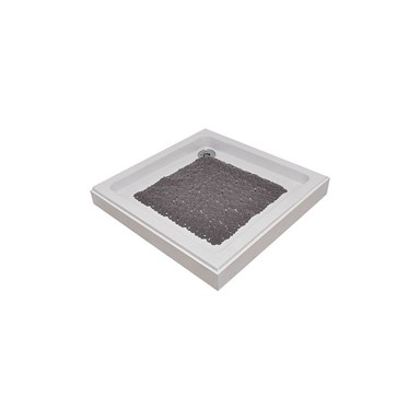 TENDANCE Podloga za kadu PVC, sivo smeđa bubbles 50x50 cm