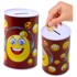 LEAN TOYS Metalna kasica Emotikoni 13 x 8 cm, plavo-smeđa