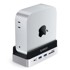 ORICO Priključna stanica MiniDock 10-u-1 za Mac mini, USB-C, HDMI, RJ45, SD/TF, srebrna