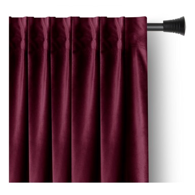 RESTILO Bordo zavjesa za djelomično zamračenje od samta 140x270 cm Pleat