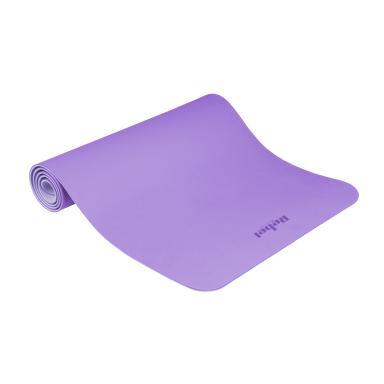 REBEL ACTIVE Prostirka za gimnastiku, za jogu, pilates i fitness, 183 x 61 cm, debljina 4 mm, TPE, ljubičasta