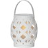 STAR TRADING Bijela lampa Flame Lantern, visina 16 cm