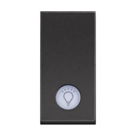 LEGRAND Classia tipkalo s ind. 1p/10a/250v znak svjetla 1m crno rg4043
