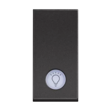LEGRAND Classia tipkalo s ind. 1p/10a/250v znak svjetla 1m crno rg4043