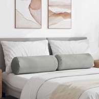 Valjkasti jastučići set 2 kom Ø25×70 cm, svjetlosivi