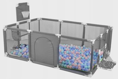 Dječje igralište park, suhi bazen 180×120, sivi