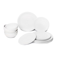 BONAMI ESSENTIALS 12-dijelni set bijelog porculanskog posuđa Purita
