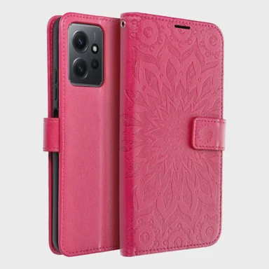 MEZZO Preklopna torbica Book Case za Xiaomi Redmi Note 12 4G, mandala magenta