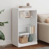 Komoda s LED svjetlima bijela 60,5x37x100 cm