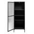 UNIQUE FURNITURE Crna metalna vitrina 58x160 cm Bronco