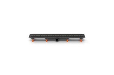 ENPRO Linearni odvod u podu, 750 mm, D 40 mm, bočni, medium matt, crni