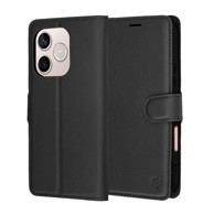TECHSUIT Preklopna maska Leather Folio, za Honor 600 Lite, crna