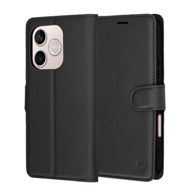 TECHSUIT Preklopna maska Leather Folio, za Honor 600 Lite, crna