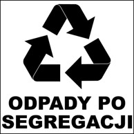 Naljepnica za kantu za smeće, znak za odvajanje otpada MIJEŠANO