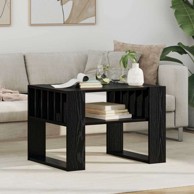 Stolić za kavu od konstruiranog drva 66 x 49,5 x 45 cm, crni hrast