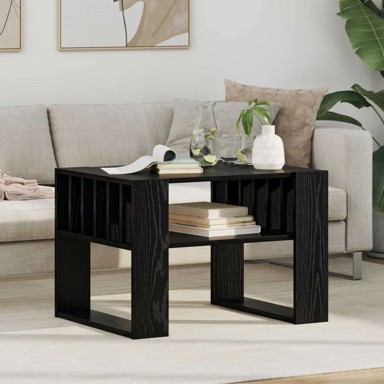 Stolić za kavu od konstruiranog drva 66 x 49,5 x 45 cm, crni hrast