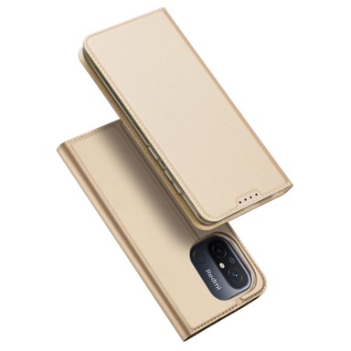 DUX DUCIS Maskica za Xiaomi Redmi 11A / Poco C55 / Redmi 12C, Skin Pro, preklopna, zlatna 