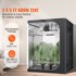 VEVOR Šator za uzgoj biljaka Grow 1828,8x1828,8x2438,4 cm, crni