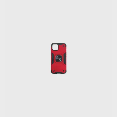 MAXMOBILE Maskica za iPhone 14 Pro, TPU, Anti-Shock, s prstenom II, crvena 