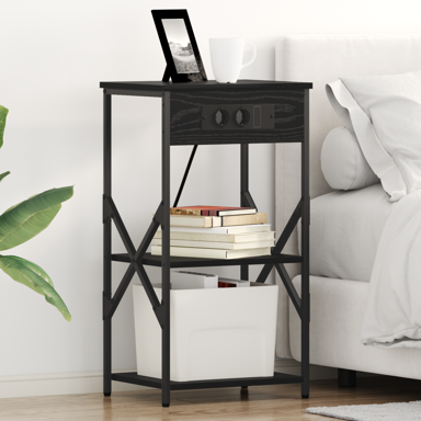 Noćni ormar 41 x 31 x 76 cm, crni hrast