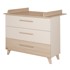 ROBA Krem/u prirodnoj boji dječja komoda u dekoru hrasta s promjenjivim stolom 110x98x75 cm Sidney 