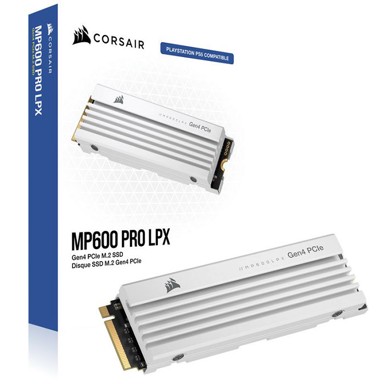CORSAIR SSD disk MP600 Pro LPX NVMe PCIe 4.0 M.2 Typ 2280, 4 TB, bijel