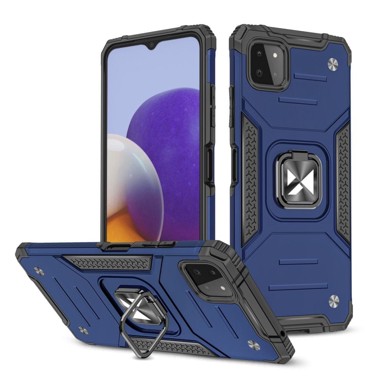 WOZINSKY Oklopna futrola Ring Armor s magnetskim držačem, Samsung Galaxy A22 4G, plava