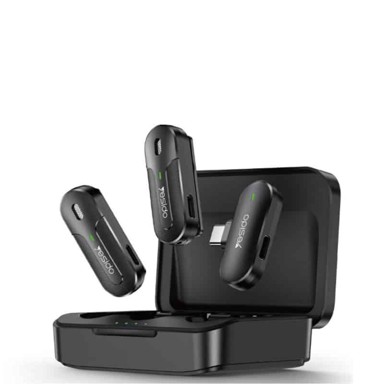 YESIDO Bežični mikrofon KR17, USB-C, 2 kom, crna