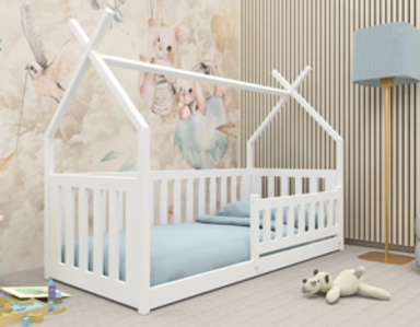 Drveni dječji krevet Bodzio, 160x80 cm, bijeli