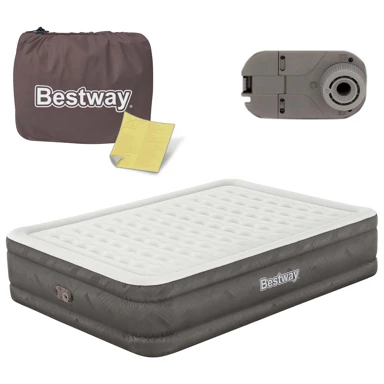 BESTWAY Zračni madrac 69050, s ugrađenom električnom pumpom, 203 × 152 × 46 cm