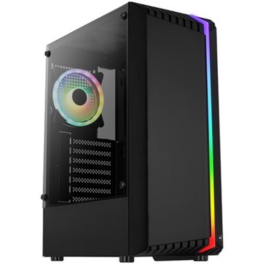 AEROCOOL Kućište Bionic v2, MIDI, ATX, window, crno, bez napajanja
