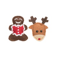 TRIXIE Igračka za mačke božićna los/medenjak filc 8 cm, 2 komada/pakiranje