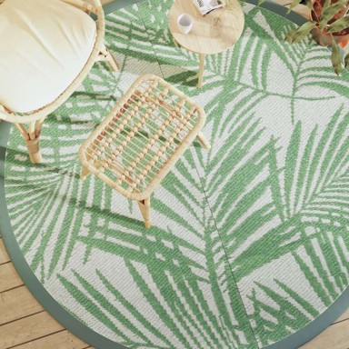 Vanjski tepih ARAKIL zeleni Ø 200 cm, PP, zelena