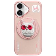 Nimmy Glasses Cool Cat MagSafe maskica za iPhone 16, roza