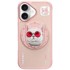 Nimmy Glasses Cool Cat MagSafe maskica za iPhone 16, roza