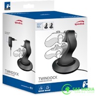 SPEEDLINK Punjač Twindock za 2 kontrolera PS4, crni