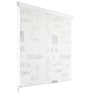 Roleta za tuš 140 x 240 cm s natpisom Splash prskano