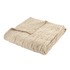  BIANCA Bež pletena deka, 150x200 cm, Cable Knit